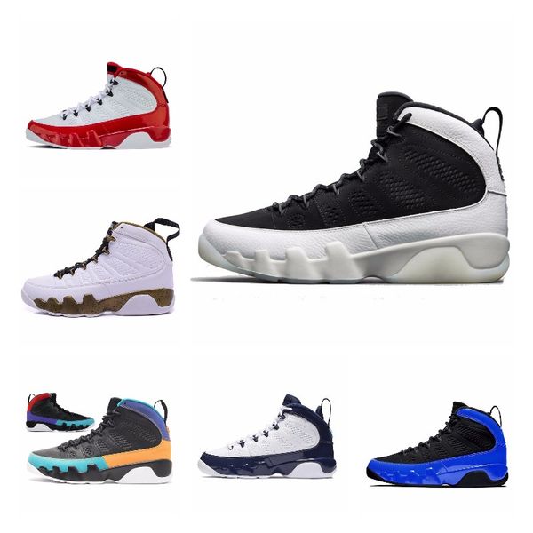 

with box 9 9s dream it do it unc mop melo mens basketball shoes la og space jam men bred all black anthracite sports sneakers designer