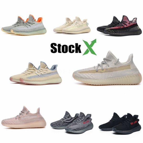 

with box azael alvah v3 mens designer shoes kanye west white glow in dark fashion designer men women running trainers #dss776