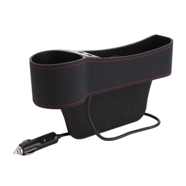 

1pc car seat gap storage box organizer driver passenger side phone charger cradle cup holder leather abs stowing tidying
