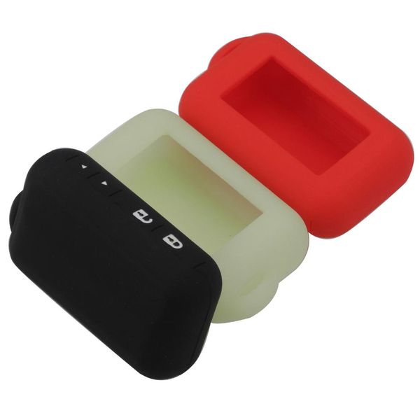 

jingyuqin 10pcs/lot silicone case key cover for starline e60 e90 e61lcd two way car remote case keychain transmitter