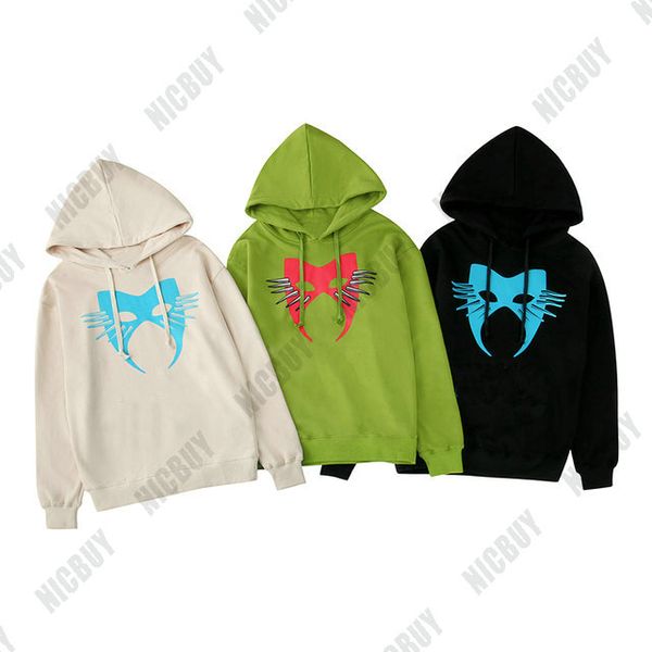 

fashion autumn designer mens clothing black color mask cat letter print brand hoodies pullover cotton casual hoody sweatshirt