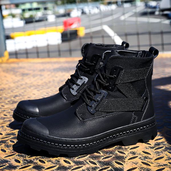 

cimim brand winter new men's boots outdoor comfortable large size fashion casual boots men luxury keep warm work, Black