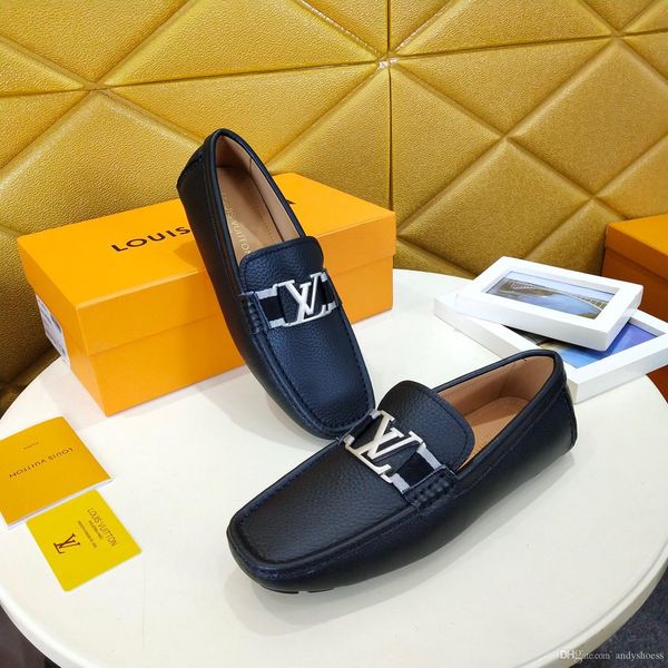 

new luxury men shoes fashion sneakers printing leather metal button peas shoes classic casual dress shoes for men size 38-45, Black