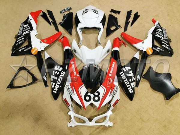 

injection mold new abs motorcycle fairings kit fit for suzuki gsx-r600 gsx-r750 600 750 k8 2008 2009 2010 08 09 10 number 68