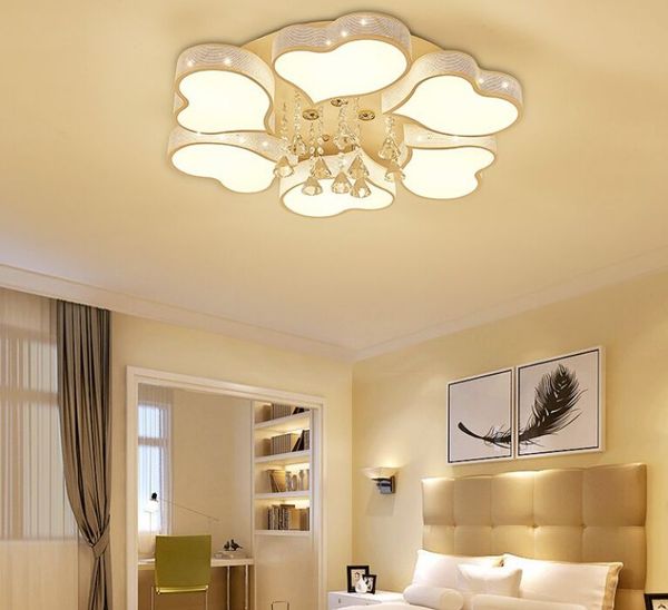 Новые современные привели люстры для гостиной спальни столовой акриловых хрустального Интерьера дома люстры лампы в форме сердца светильников MYY