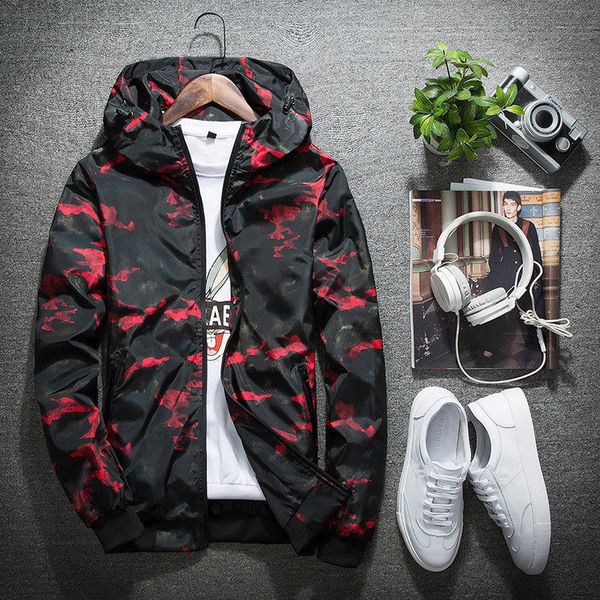 

men slim stand collar jackets fashion print sweatshirt jacket casual coat outwear 2018 male boy casual coat jacket new, Black;brown