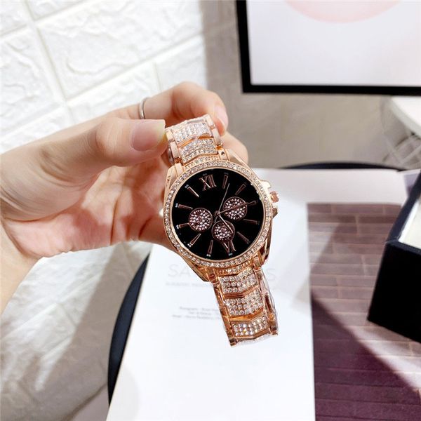 

2019 full iced luxury diamond quartz woman watch diamond band quartz stainless steel sapphire women's watches wristwatches satches, Slivery;brown