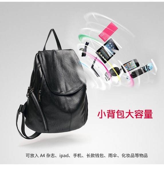 

new women'sbackpack soft leather travel backpack bag