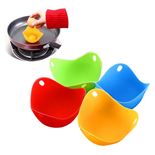 

hifuar 4pcs silicone egg poacher poaching pods egg mold bowl rings cooker boiler kitchen cooking accessories pancake maker