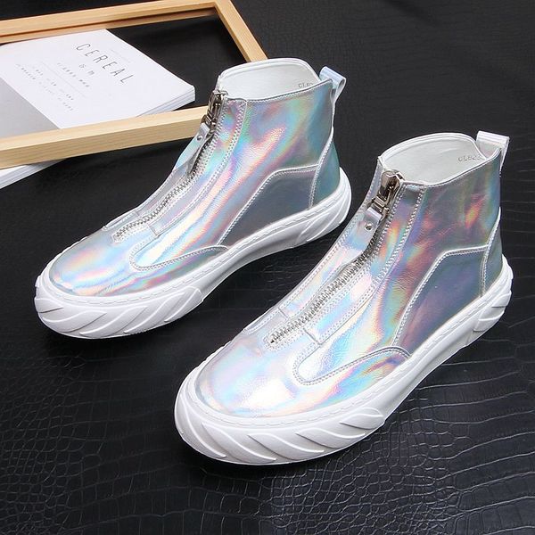 

new winter men boots waterproof snow boots male shoes slip on gold silver men shoes 4#15/15d50, Black