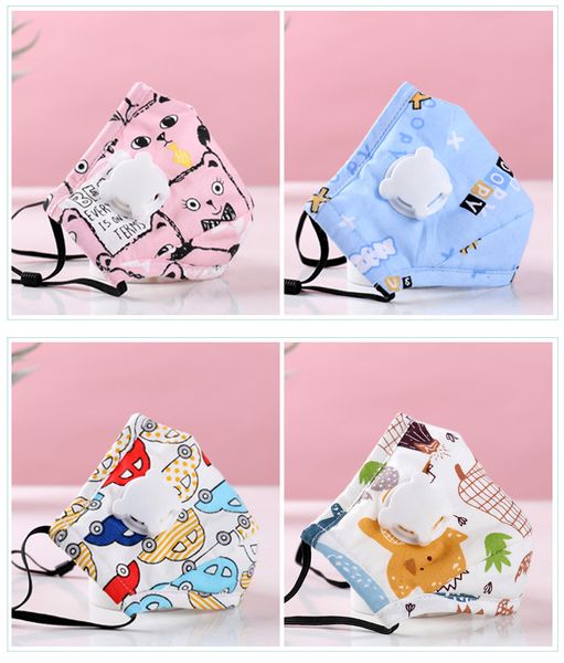 

Детская маска N95 детские мультяшные маски для лица с активным угольным фильтром дыхательный клапан PM2.5 Anti Virus Haze пылезащитная защитная маска