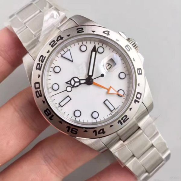 

2019AAA Watch White Dial Explorer II Ref.216570GMT Format 316L Stainless Steel High Quality Automatic Mechanical Watcher Explorer Series Sa