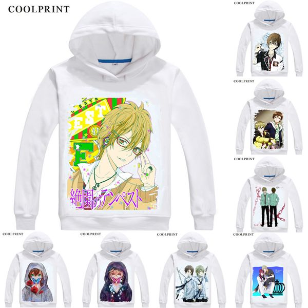 

anime blast of tempest mens hoodies zetsuen no tenpesuto mahiro fuwa men sweatshirt streetwear anime hoodie printed long hooded, Black