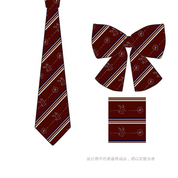

work sakura and rabbit original mens and womens-style campus wind cute cartoon japanese-style campus wind jk/dk tie, Blue;purple