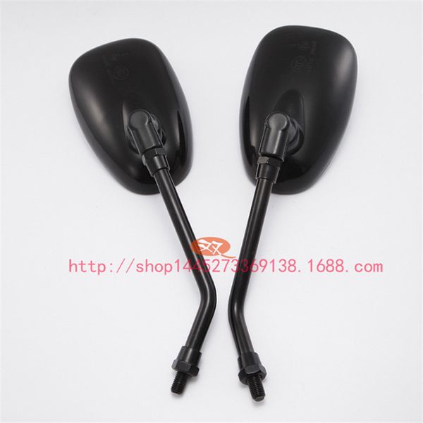 

black unviersal 8mm 10mm motorbike rear view mirrors for scooter parts side mirror moto accessories motorcycle rearview mirror