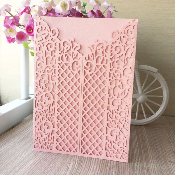 

35pcs laser cut gate design wedding invitations easter formal invitation greeting card memorable ceremony wedding pregrams invitation card, Black