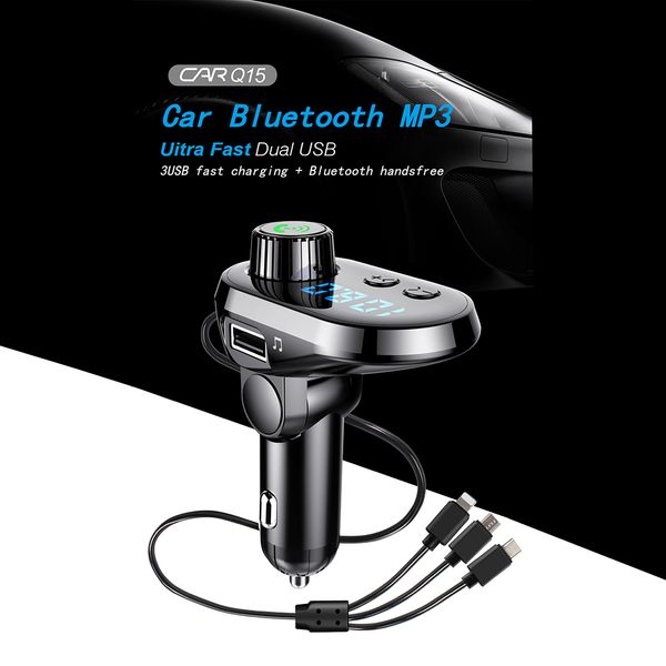 

автомобильный mp3-плеер беспроводная гарнитура bluetooth v5.0 автомобильный fm-передатчик сенсорный экран двойной выход usb высокого качеств