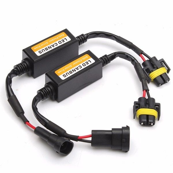 

2pcs h8 h9 h11 led headlight decoder canbus warning error canceler load resistor(6.5