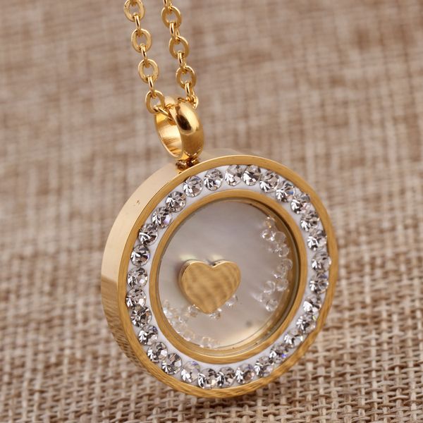 

fashion-new necklace ladies pendant jewelry wild stainless steel necklace stereo disc diamond pendant necklace, Silver