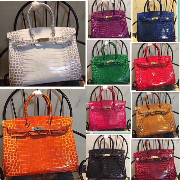 

new messenger bag 2020 crocodile pattern genuine leather women bag women leather big shoulder