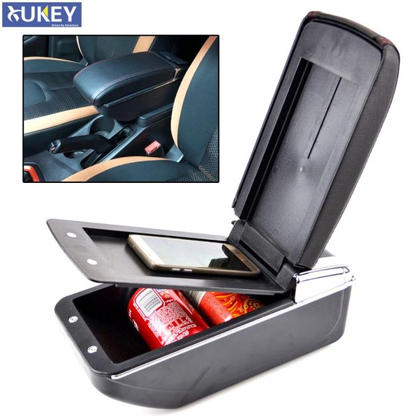 

center centre console car cup holder black storage box for chery tiggo 3x armrest dual leather arm rest 2 ashtray