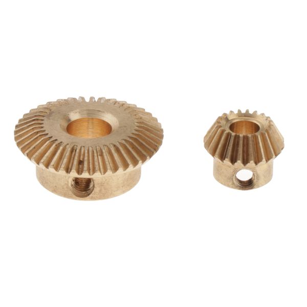 

1:2 0.5 modulus 20/ 40t 4/ 6mm inner hole brass bevel gear 90° degree