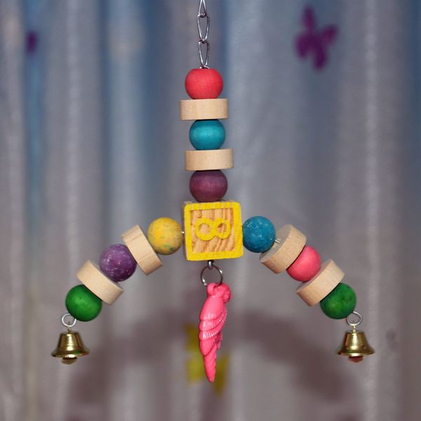 

parrot gnaw toys bird toys woodiness small bell parrot toys