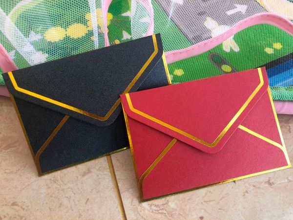 

10pcs/lot 10.6*7.2cm stamping party member mini bank id card exquisite high-end invitation card set small envelope