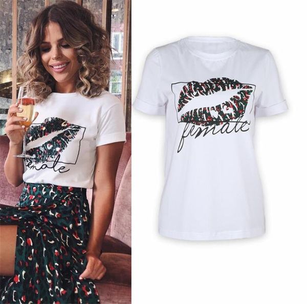 

printed women summer tshirt designer short sleeve pullover fashion casual womens tees sweet girls new apparel, White