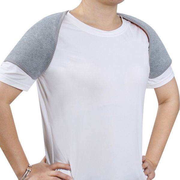 

wool blend keep warm sports shoulder support for men and women elder comfortabale bamboo supports l2157spf, Black;blue