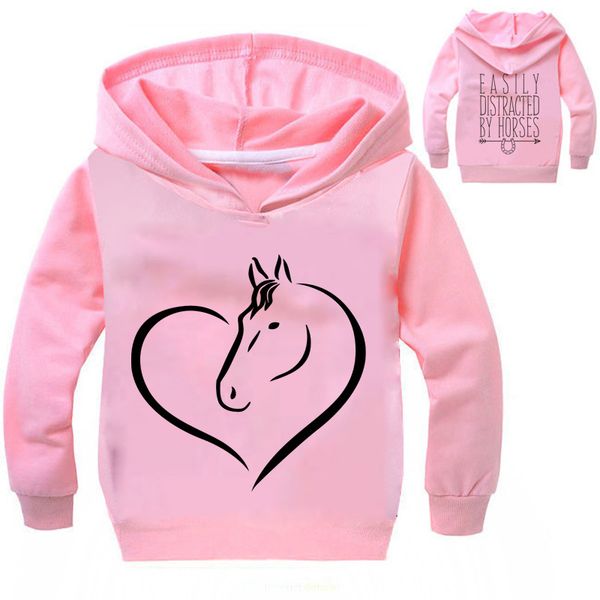 

2-14years new arriavl children clothing kids hoodies and sweatshirts hooded baby clothes horse kids jogger jumper pullovers, Black