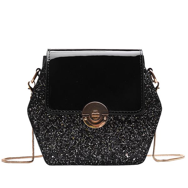 

новый элегантный сумка женщины дикий простой сумка для девочек мода сплошной цвет блесток покрыты плечо k620