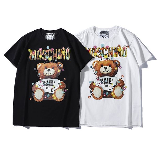 

2019 new fashion brand designer t shirt hip hop white mens clothing casual t shirts for men with letters printed tshirt size s-2xl, White;black