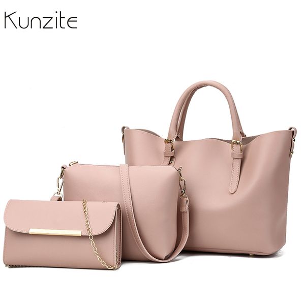 

3pcs/sets women handbags leather shoulder bags female large capacity casual tote bag bucket purses and handbags sac a main femme y190606