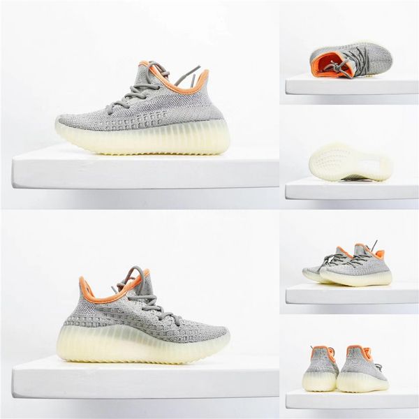 

baby kids shoes kanye west v2 zebra running shoes reflective sneakers clay boys girls infant trainer sneaker zebra black grey re#465