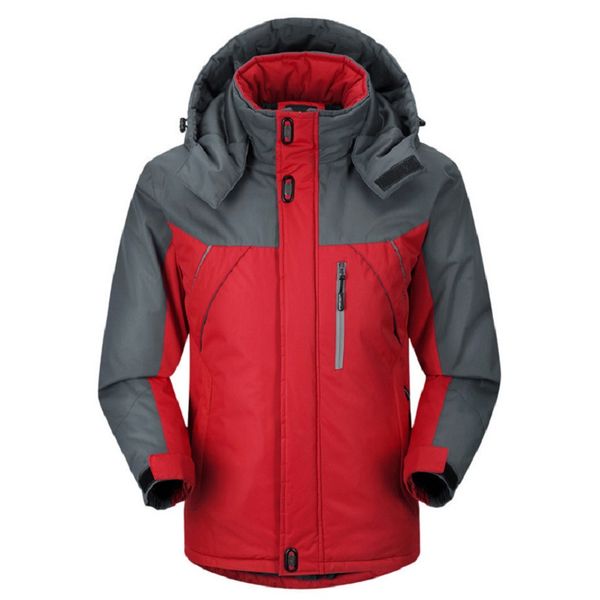

2019 new thick warm winter parkas casual longsleeve hoody windproof cotton coat waterproof men's jakcet zipper q5193, Tan;black