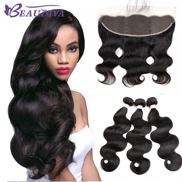 

brazilian virgin hair with closure extensions 3 bundles brazilian body wave hair with 13x4 lace closure unprocessed remy human hair weave, Black;brown
