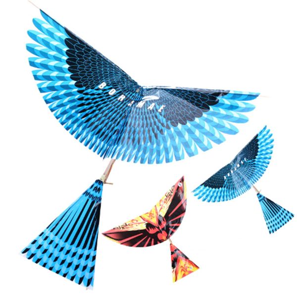 

new diy outdoor toys rubber band power handmade bionic air plane ornithopter birds models science kite toys for childrens