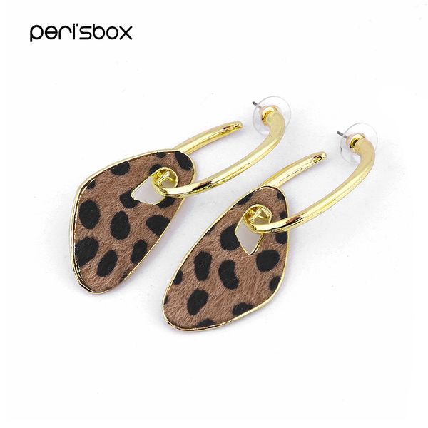 

ghidbk bohemia metal leopard tortoise hoop earrings for women minimalist geometric earrings drop big large wholesale, Golden