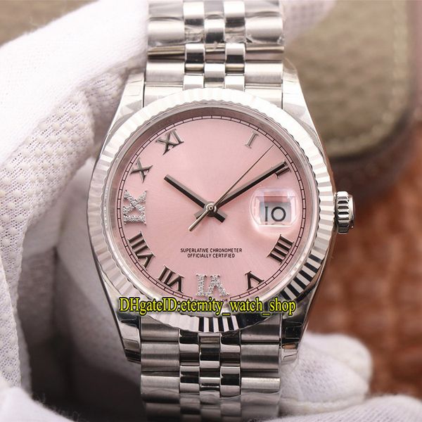

ew v2 version datejust 36mm m126234-0031 126233 cal.3235 automatic 126234 mens watch pink dial sapphire sport luxury designer watches, Slivery;brown