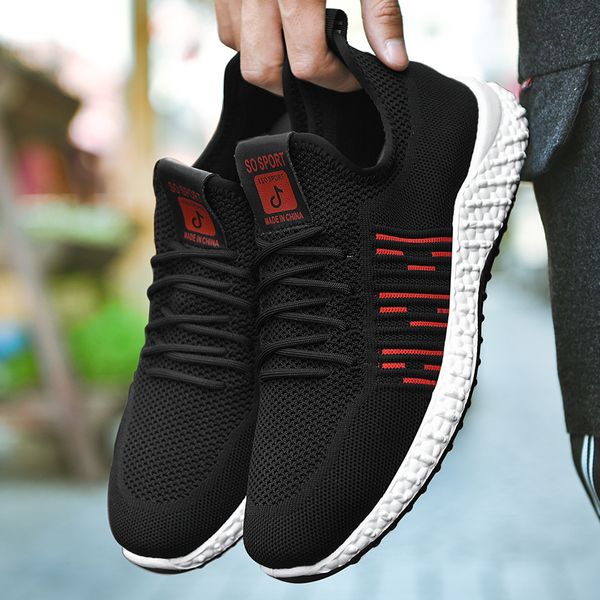 

2020 g.n.shijia fashion pu rubber sole black red 36 women men running shoes sport sneakers