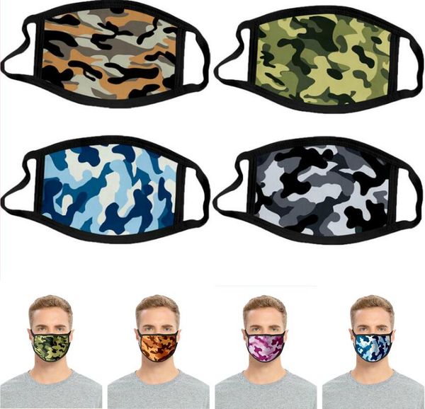 

camouflage style masks fashion dustproof spring and summer mask breathable washable cycling sports face mouth mask outdoor party masks