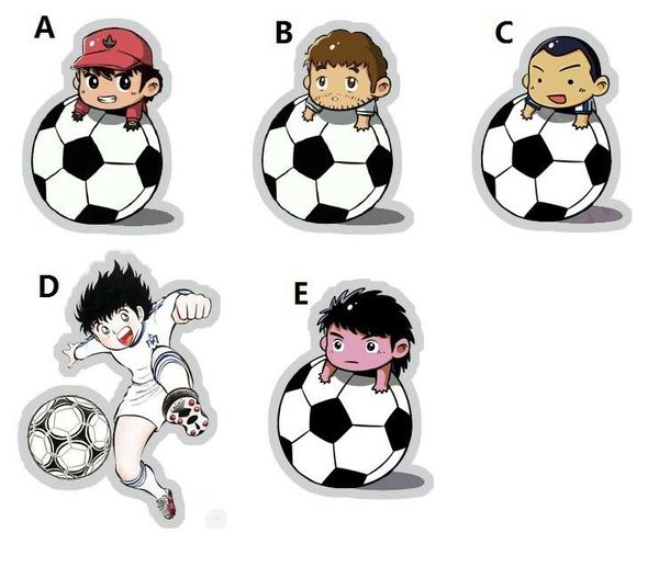 

anime captain tsubasa acrylic keychain strap keyring figure oozora tsubasa cute, Silver