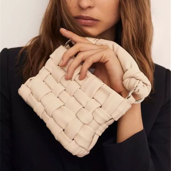 

2020 new spainish woven handbag women leather plaid quilted shoulder bag fashion flap messenger bag