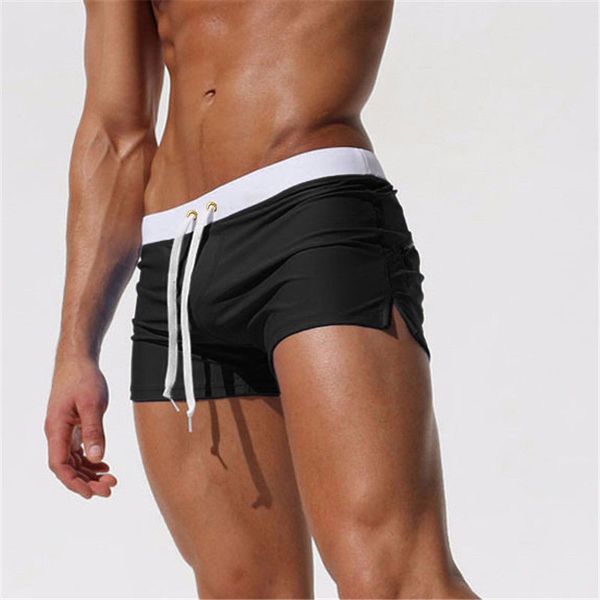 

2019 swimwear men swimming shorts trunks briefs swimwear bottom beachwear zipper