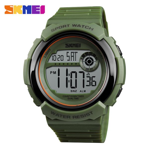 

skmei fashion casual sport watch men chronograph watches 5bar waterproof alarm clock digital watch relogio masculino 1367, Slivery;brown