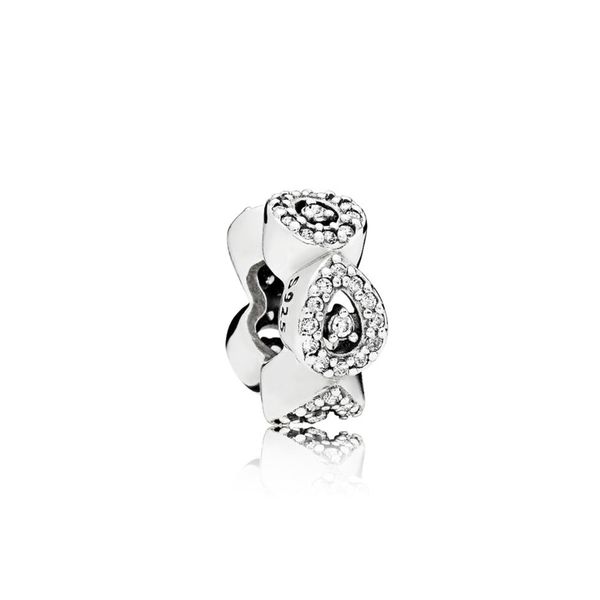 

новый 100% стерлингового серебра 1: 1 glamour 796270cz каскадинг glamour spacer бисер оригинальные женщины свадебные ювелирные изделия 2018, Black