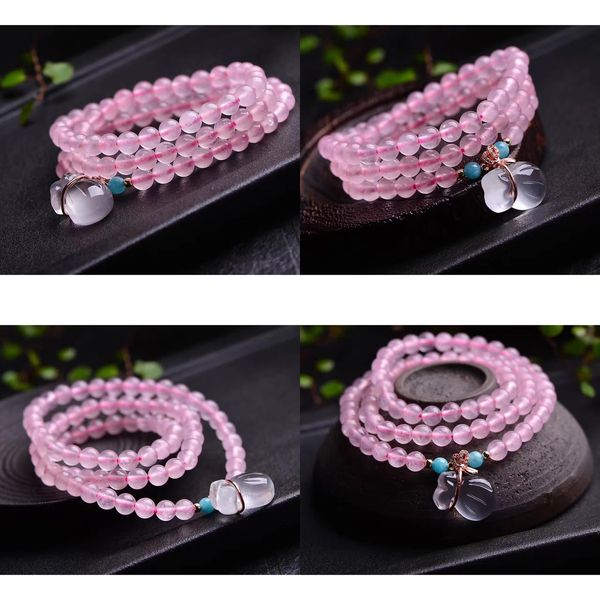 

natural powder crystal more circle beads bracelet powder purse you hand string woman fund crystal hand decorate beads mala, Black