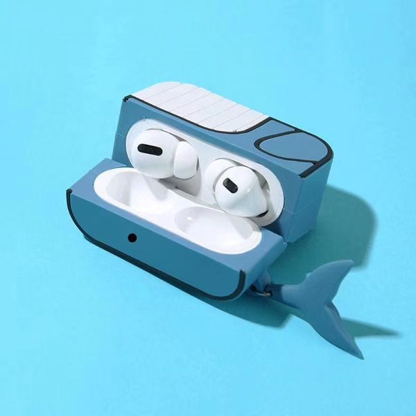 

desginer airpods pro storage case cute whale brand pvc soft case airpods 1/2 bluetooth earphone protective box 2 styles wholesale-2