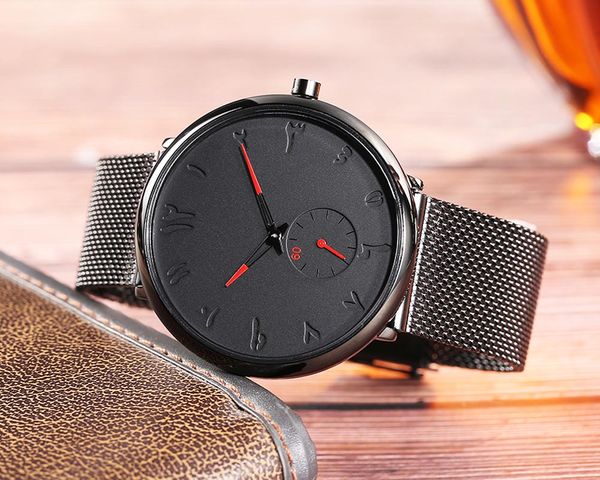

france design arabic numeral mesh steel waterproof watch man or women watches relogio masculino, Slivery;brown